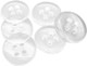 4-Hole Plastic Buttons - Clear